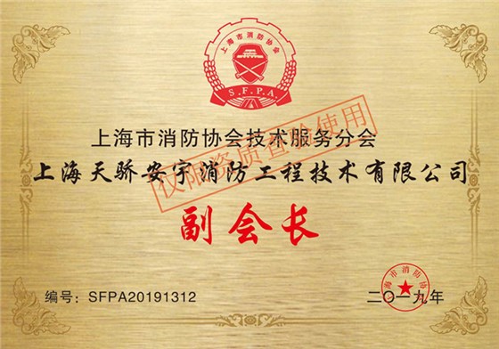 上海市消防協(xié)會(huì)消防技術(shù)服務(wù)分會(huì)副會(huì)長單位